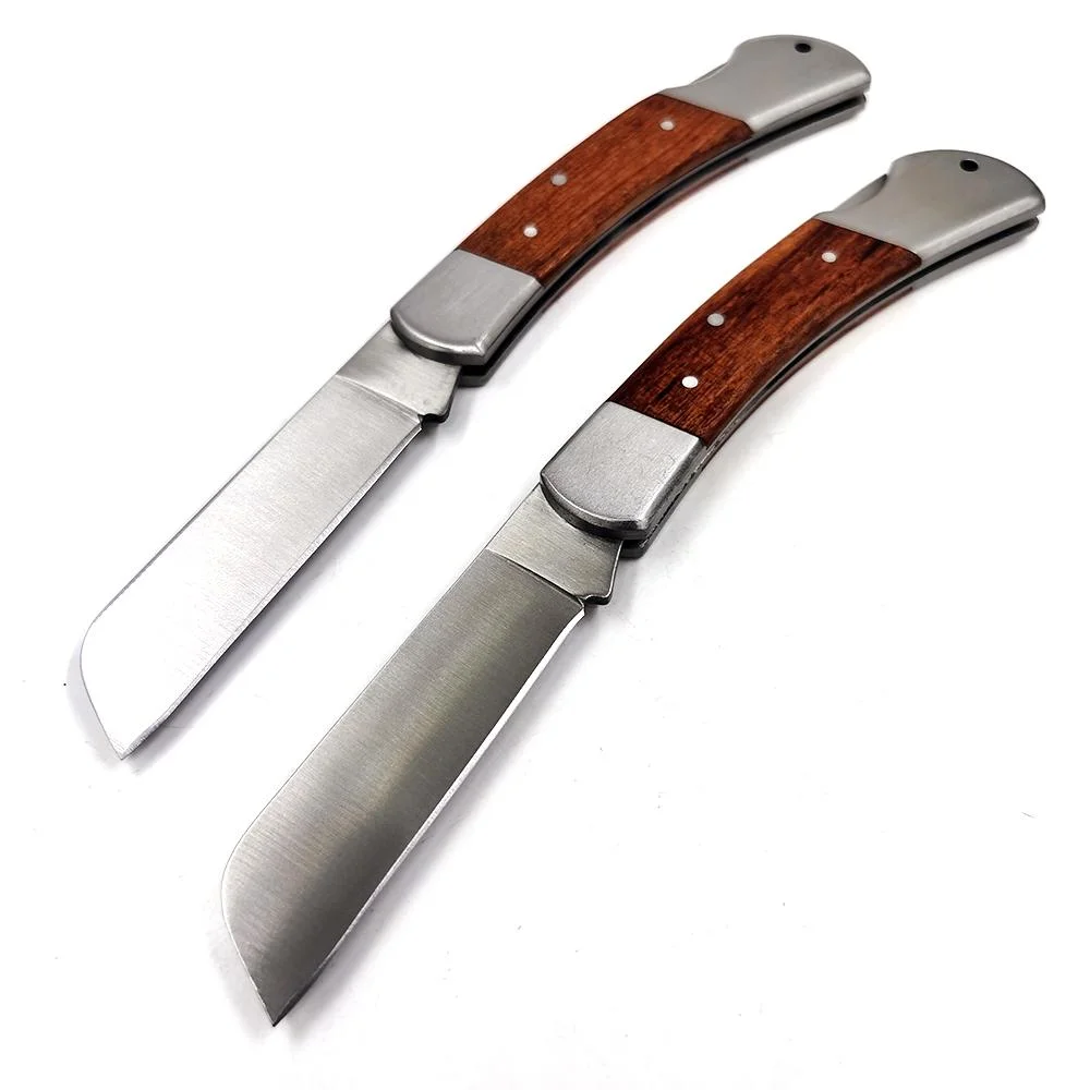 Pk-1119W 4.25 Inches Classical Lockback Style Rosewood Inlaid Handle Schwarzwolf Folding Pocket Knife