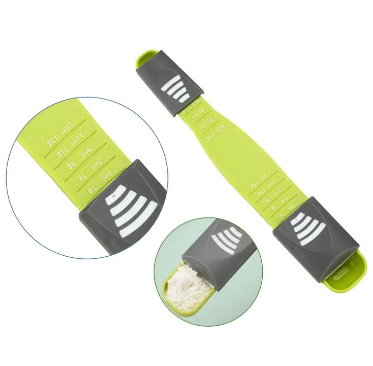 Dual Sided Multifunctional Plastic Measuring Spoon for Kitchen Cooking Baking