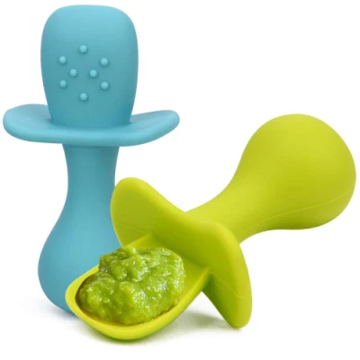 Cucchiaio da allenamento per la cena in silicone senza BPA per bambini